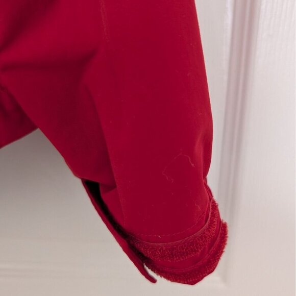 LL Bean Windbreaker Hooded Jacket Womens Size Medium Red Nylon Full Zip Outdoor - Picture 6 of 12